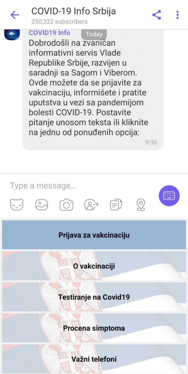 viber vakcinisanje
